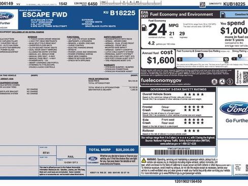 Used 2019 Ford Escape S image 31