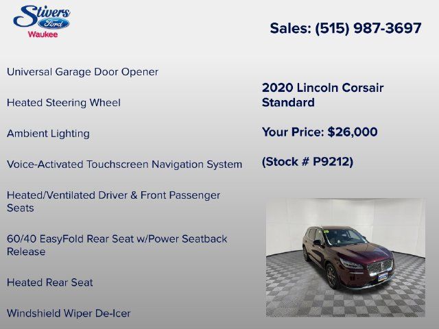 Used 2020 Lincoln Corsair AWD w/ Equipment Group 101A image 22