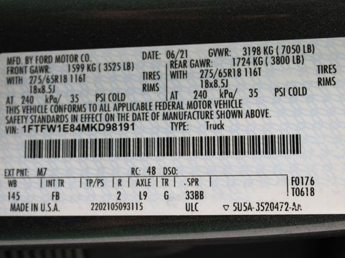 Used 2021 Ford F150 XLT w/ Equipment Group 302A High AWD/4WD image 84