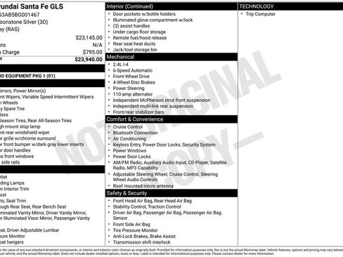 Used 2011 Hyundai Santa Fe GLS image 38
