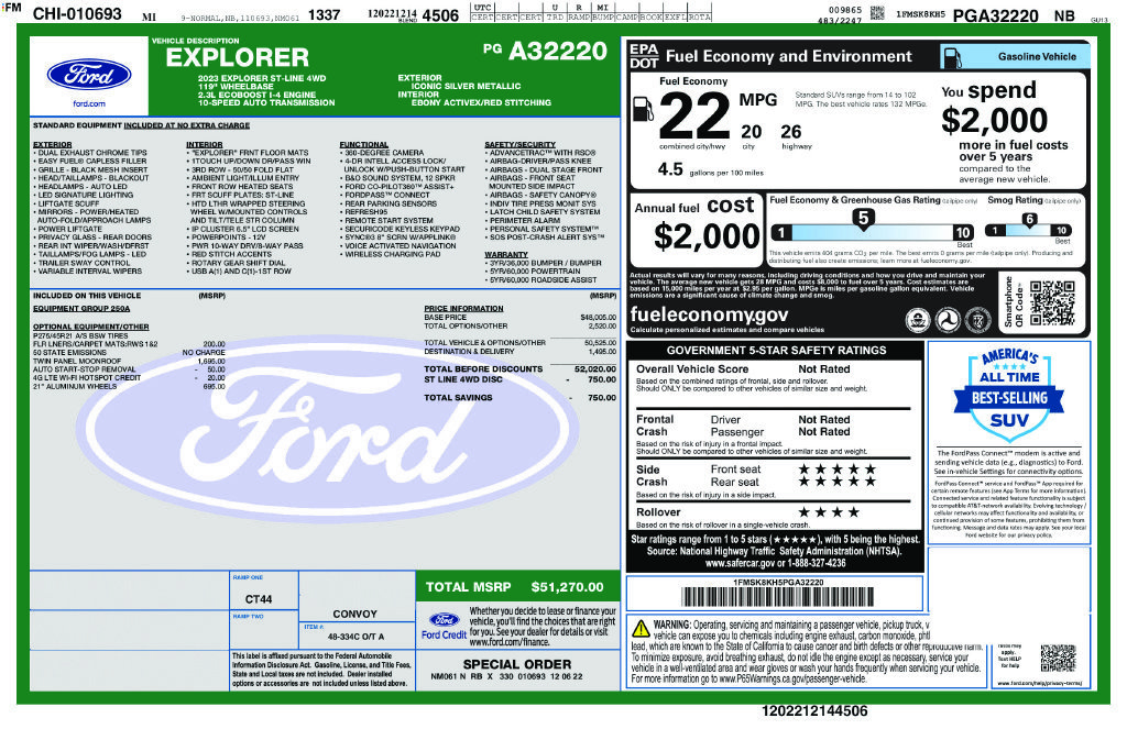 Used 2023 Ford Explorer ST-Line AWD/4WD image 31