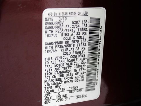 Used 2010 Nissan Murano SL w/ Leather Pkg AWD/4WD image 84