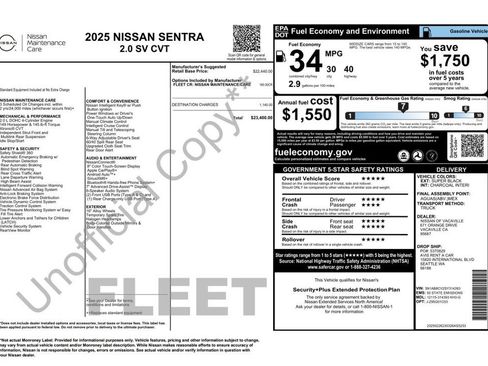 Used 2025 Nissan Sentra SV FWD image 5