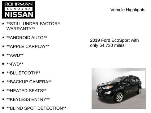 Used 2019 Ford EcoSport SE w/ SE Convenience Package image 7