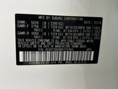 Used 2021 Subaru Outback Limited XT image 34