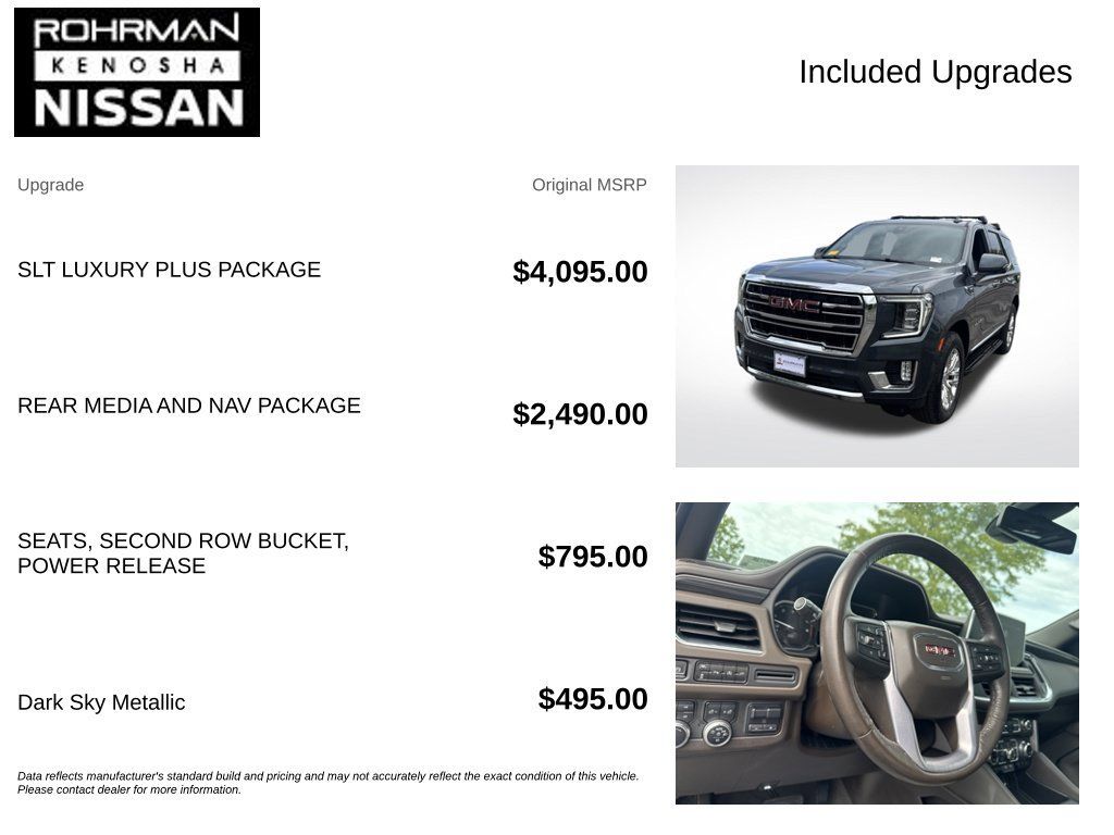 Used 2021 GMC Yukon SLT w/ SLT Luxury Plus Package AWD/4WD image 4
