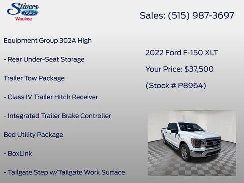 Used 2022 Ford F150 XLT w/ Equipment Group 302A High image 21