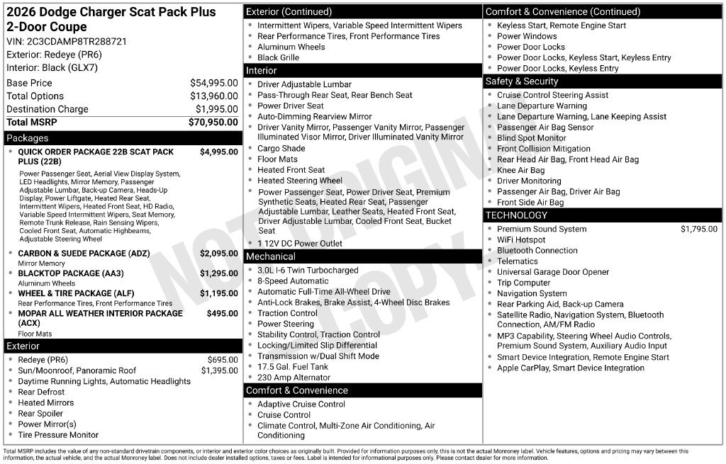 Used 2026 Dodge Charger Scat Pack AWD/4WD image 2