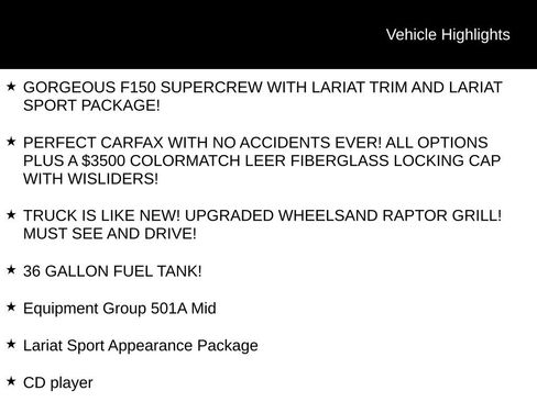 Used 2018 Ford F150 Lariat w/ Equipment Group 501A Mid image 5