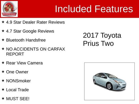 Used 2017 Toyota Prius Two w/ Prius Two Safety Plus Package FWD image 4