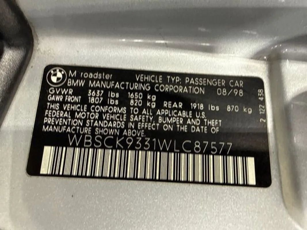 Used 1998 BMW M Roadster RWD image 87