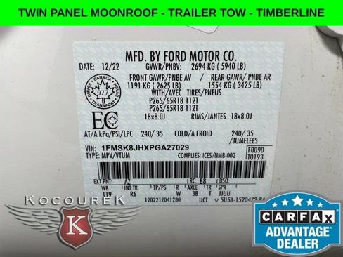 Used 2023 Ford Explorer Timberline AWD/4WD image 27