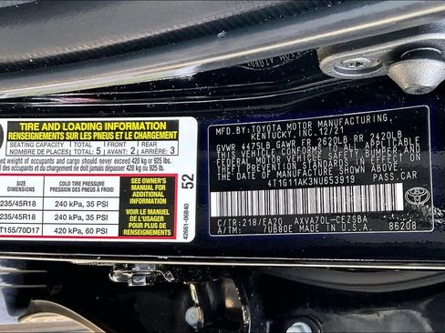 Used 2022 Toyota Camry SE FWD image 19