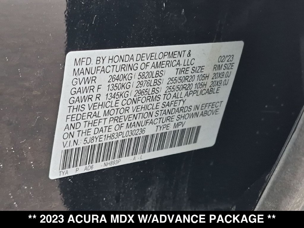 Used 2023 Acura MDX w/ Advance Package AWD/4WD image 35