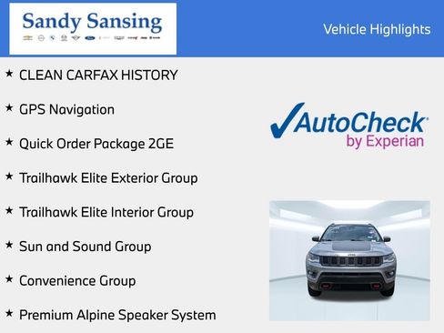 Used 2021 Jeep Compass Trailhawk w/ Sun and Sound Group AWD/4WD image 7
