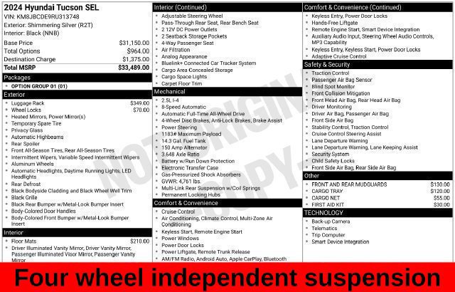 Used 2024 Hyundai Tucson SEL AWD/4WD image 26