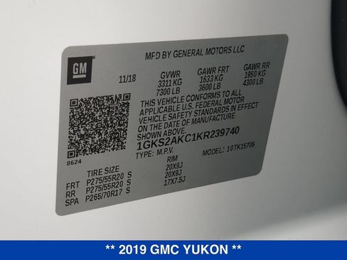 Used 2019 GMC Yukon SLE w/ SLE Value Package AWD/4WD image 26