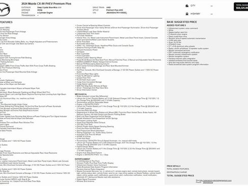 Certified 2024 MAZDA CX-90 Plug-In Hybrid w/ Premium Plus image 34