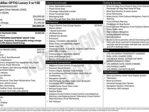 Used 2025 Cadillac Optiq Luxury 2 w/ LPO, ONYX Package image 3