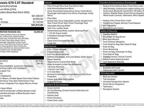 Used 2023 Genesis G70 2.0T w/ Sport Prestige Package image 34