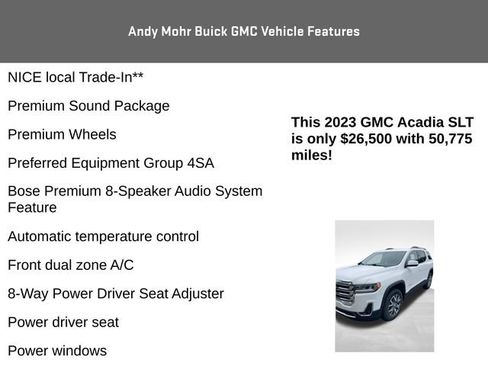 Used 2023 GMC Acadia SLT FWD image 8