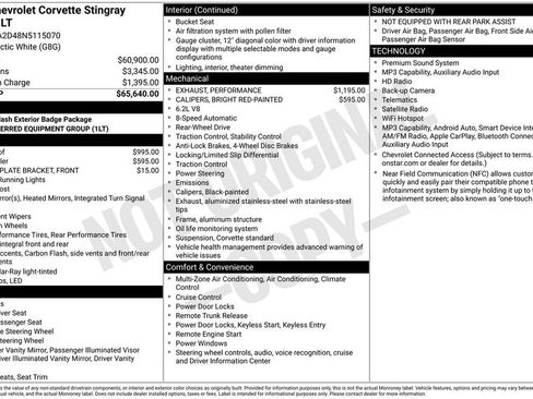 Used 2022 Chevrolet Corvette Stingray Coupe w/ 1LT RWD image 4