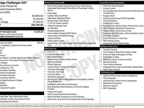Used 2023 Dodge Challenger SXT w/ Blacktop Package RWD image 28