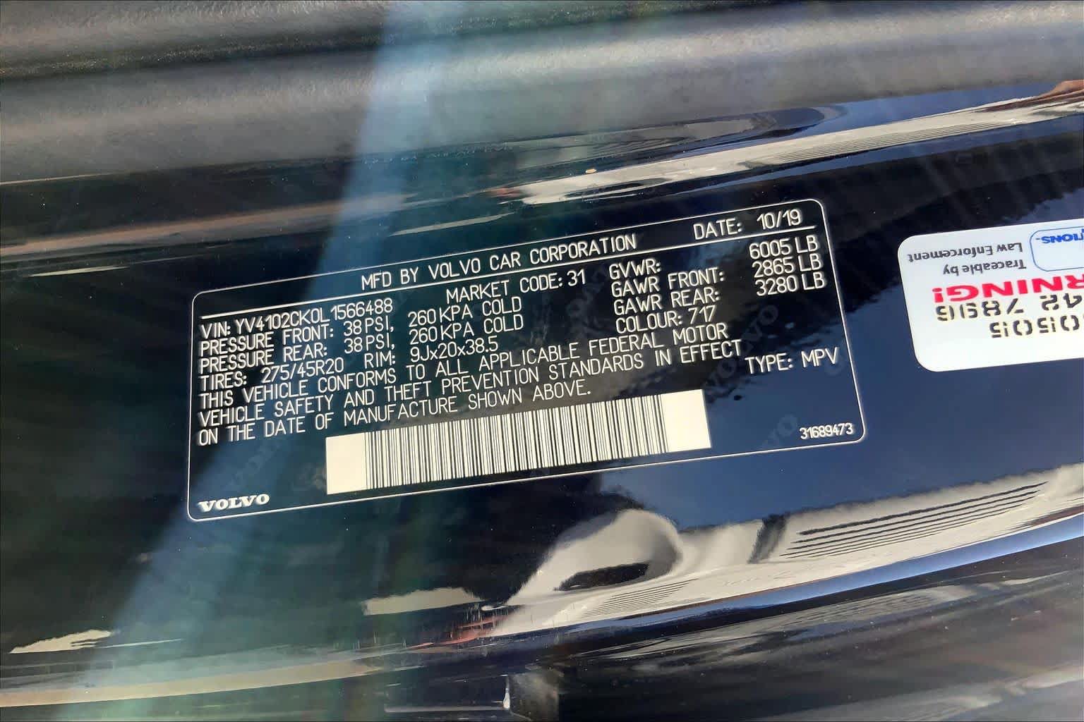Used 2020 Volvo XC90 T5 Momentum w/ Protection Package Premier FWD image 35