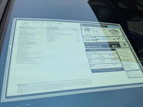 New 2026 Mercedes-Benz S 580 4MATIC Sedan image 17