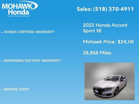 Certified 2022 Honda Accord Sport Special Edition image 16