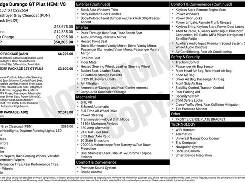 New 2026 Dodge Durango GT w/ Tow 'N Go Package AWD/4WD image 32