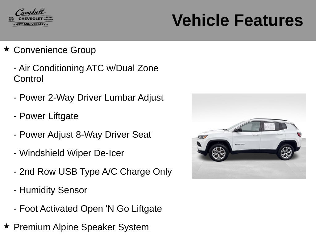 Used 2025 Jeep Compass Latitude w/ Sun & Sound Group AWD/4WD image 10