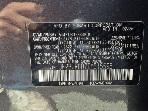 New 2026 Subaru Outback Wilderness AWD/4WD image 17