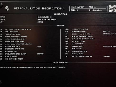 Certified 2019 Ferrari 812 Superfast RWD image 50