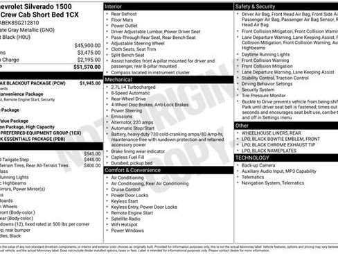 Certified 2025 Chevrolet Silverado 1500 Custom w/ Turbomax Blackout Package RWD image 5