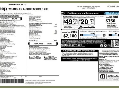 Used 2024 Jeep Wrangler Unlimited w/ Technology Group AWD/4WD image 4