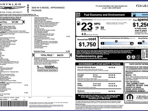 Used 2021 Chrysler 300 S w/ Popular Equipment Group RWD image 3
