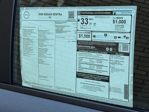 New 2026 Nissan Sentra SV w/ Floor Mat Package image 17