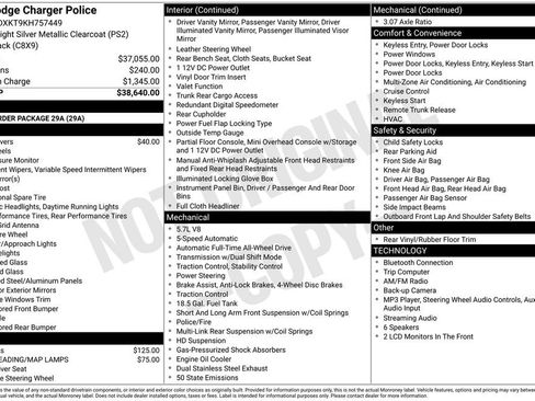 Used 2019 Dodge Charger Police AWD/4WD image 6