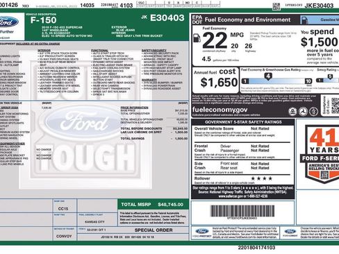 Used 2018 Ford F150 Lariat w/ Equipment Group 502A Luxury RWD image 33