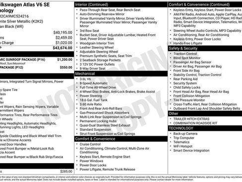 Used 2021 Volkswagen Atlas SE w/ Panoramic Sunroof Package image 32
