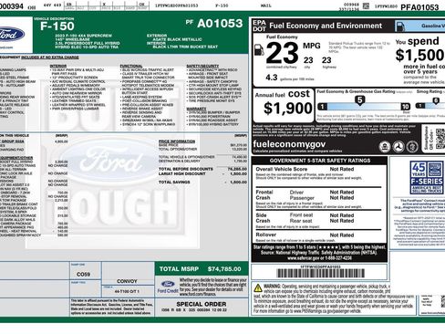 Used 2023 Ford F150 Lariat w/ Equipment Group 502A High image 4