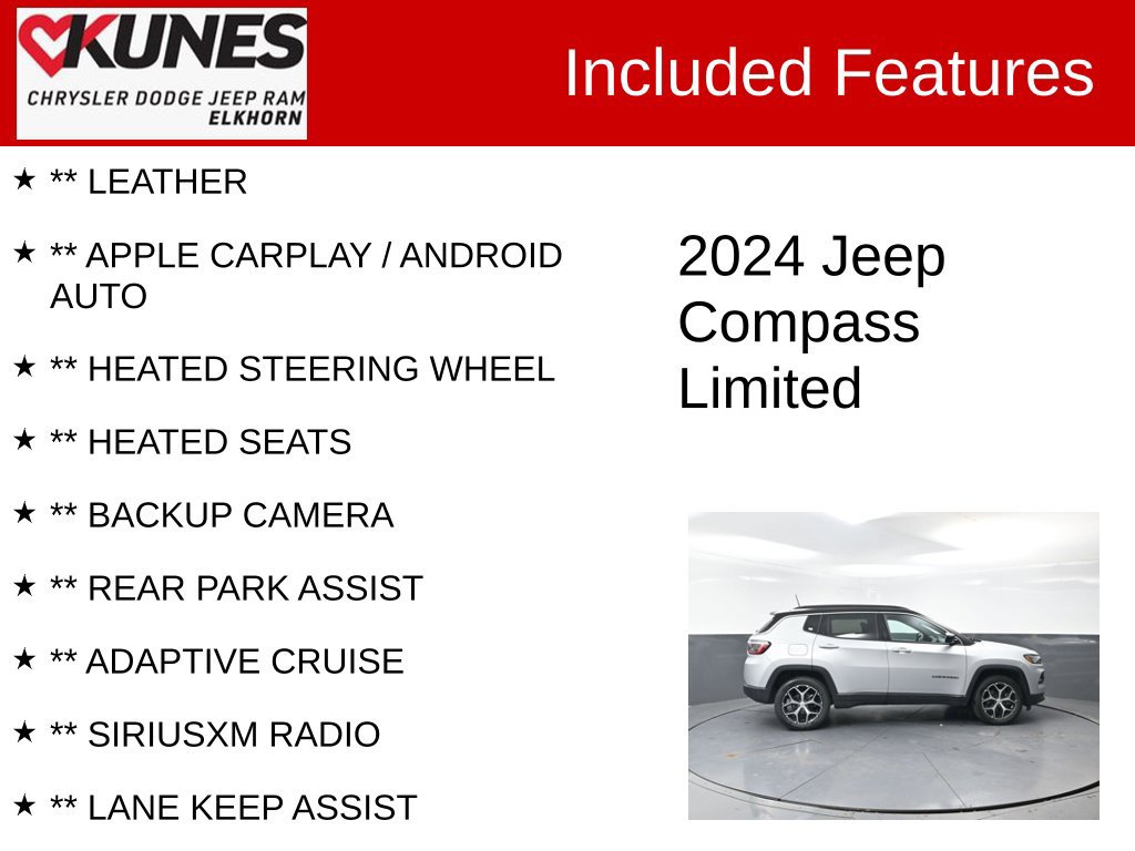 Used 2024 Jeep Compass Limited AWD/4WD image 2