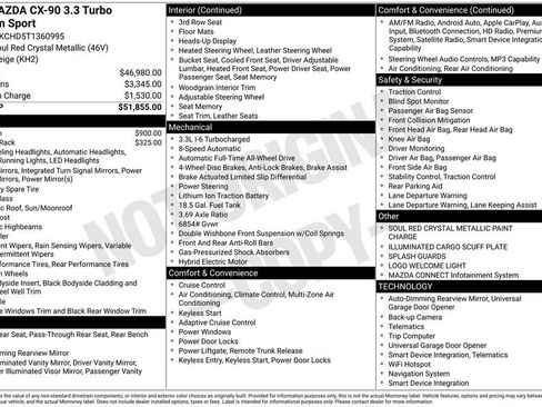 New 2026 MAZDA CX-90 3.3 Turbo w/ Premium Sport Pkg image 23