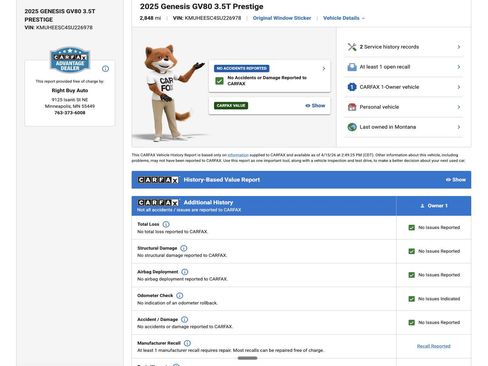 Used 2025 Genesis GV80 3.5T Prestige image 24