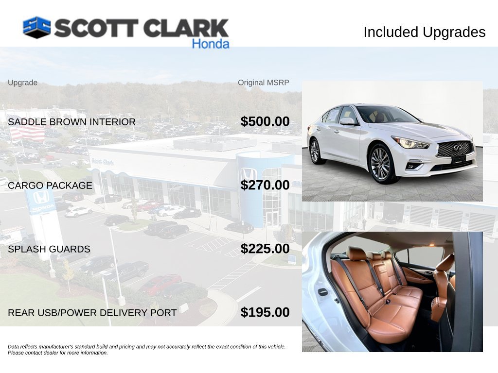 Used 2023 INFINITI Q50 Luxe w/ Cargo Package AWD/4WD image 8