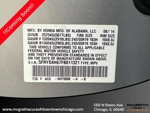 Used 2015 Acura MDX SH-AWD w/ Tech & Entertainment image 11
