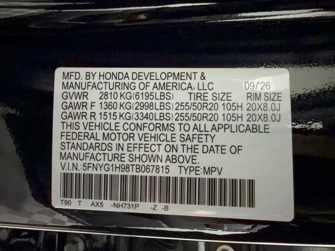 New 2026 Honda Pilot Black Edition image 31