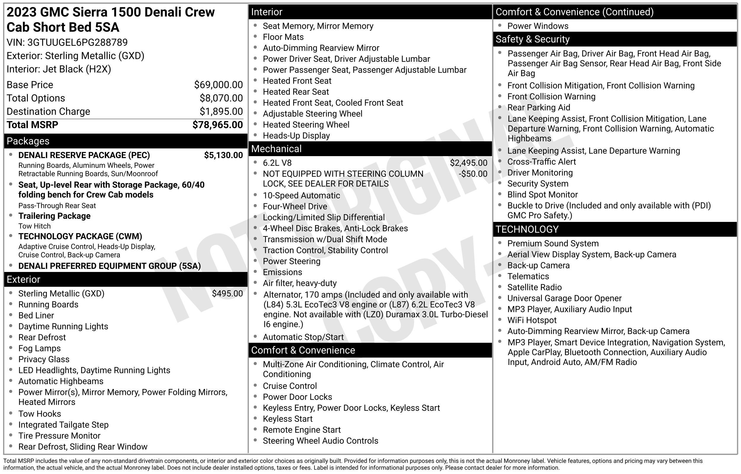 Used 2023 GMC Sierra 1500 Denali w/ Denali Reserve Package AWD/4WD image 2