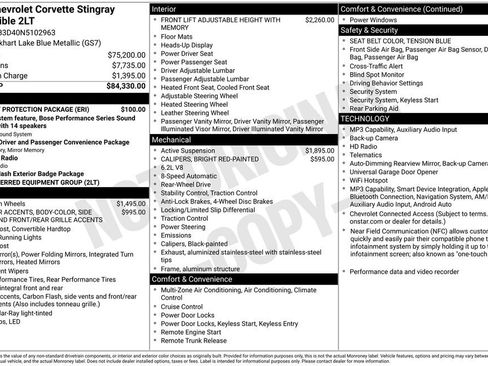 Used 2022 Chevrolet Corvette Stingray Preferred Conv w/ Battery Protection Package RWD image 1